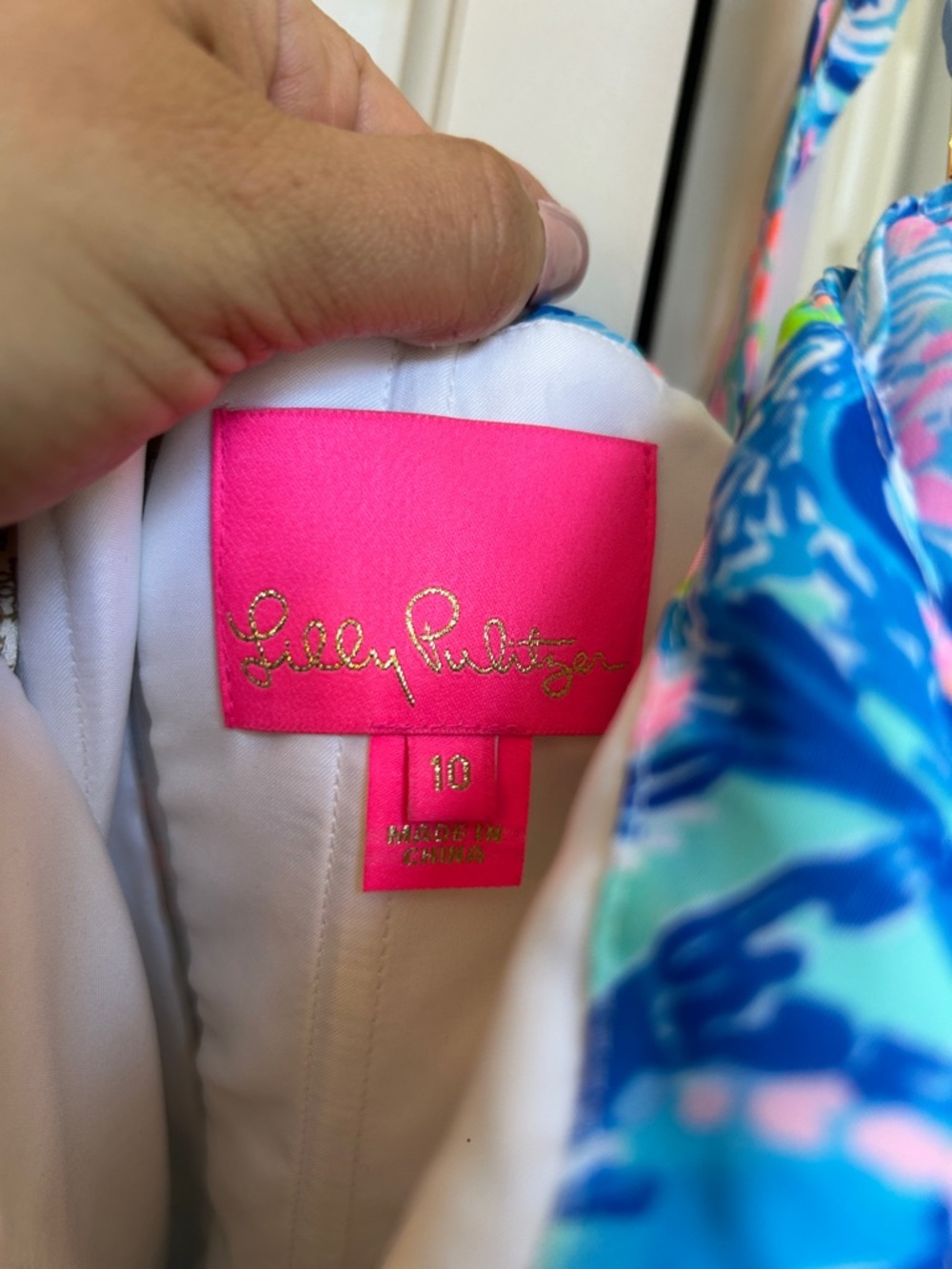 Lilly Pulitzer Strapless Viv Blue Floral Maxi Dress - Picture 4 of 6